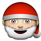 Santa face, hat