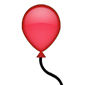 Singolo palloncino rosso