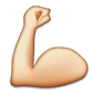 Arm met biceps spieren