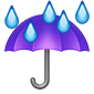 Paraply med regn