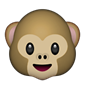 Cara de macaco com sorriso