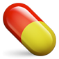 Vermelho e amarelo pílula