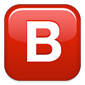 Capital letter, blood type B
